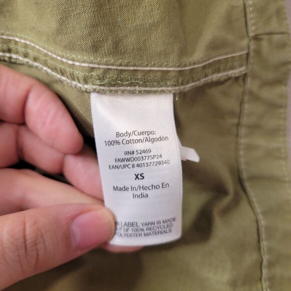 Free Assembly Button Midi Trench Dress Womens Utility Green No Belt Size Xs - Picture 8 of 10